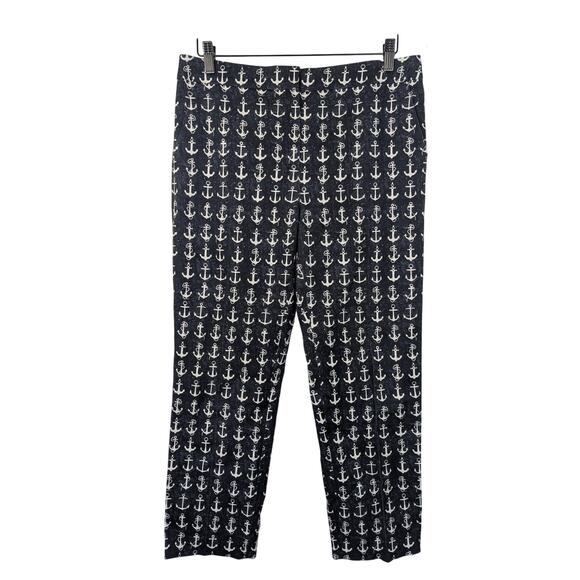 MaxMara Anchor Print High Rise Straight Leg Pant - Picture 1 of 9